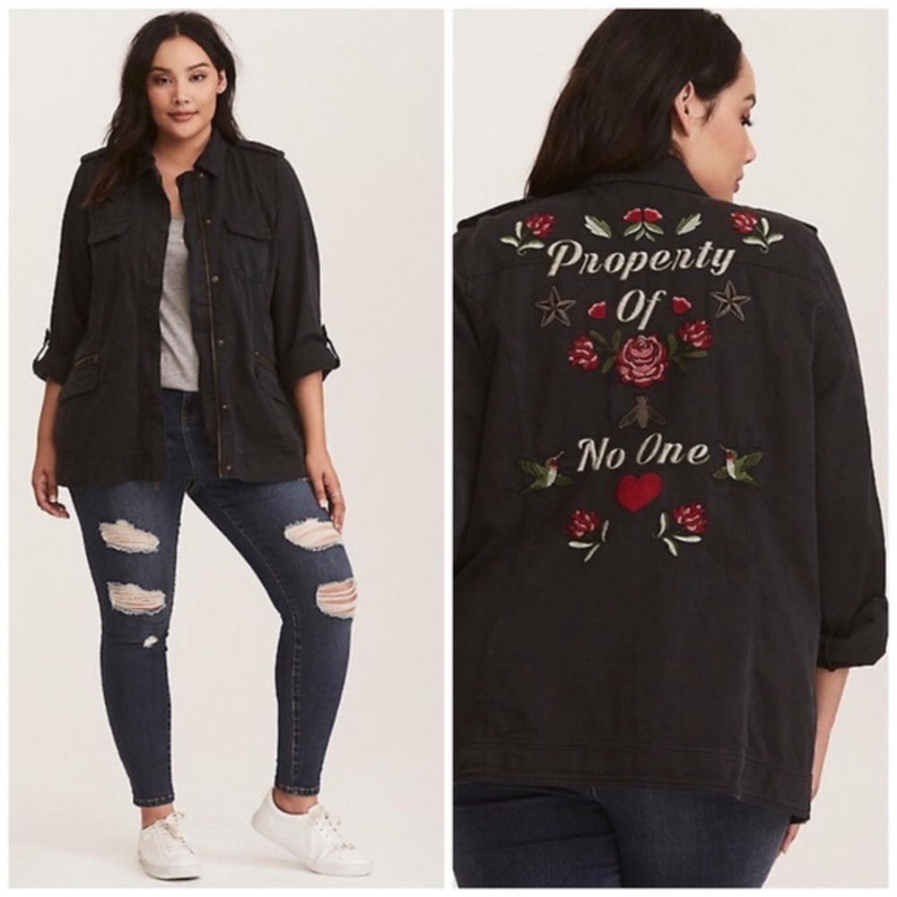 NWT Torrid Embroidered Jacket